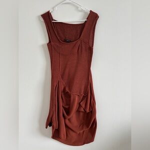 Peruvian Connection Crochet Dress Boho Textured Artistic Sz M Lagenlook Arty